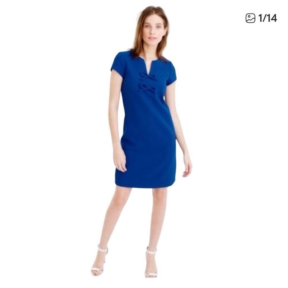 J. Crew Royal Blue Short-Sleeve Dress